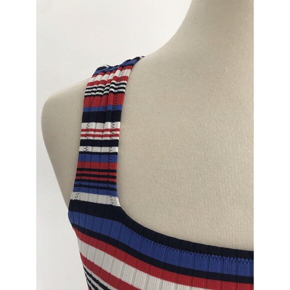 Solid & Striped Bikini Top The Cleo Striped Ribbed Pullover Swimwear - Picture 2 of 9